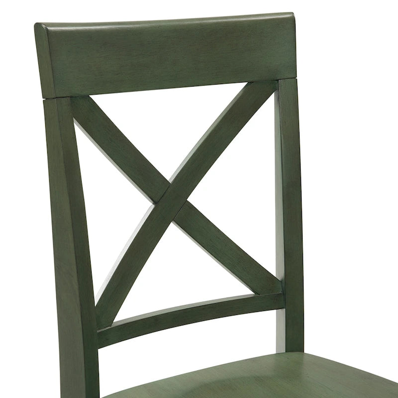 Antique X Back Wood Cross Back Dining Chairs