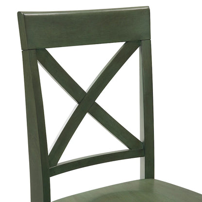 Antique X Back Wood Cross Back Dining Chairs