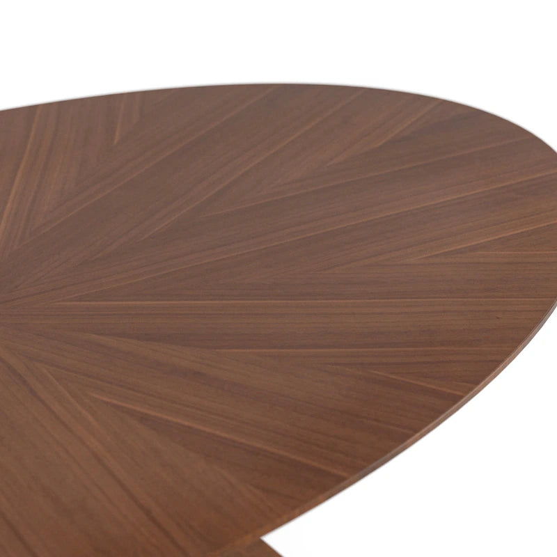 Furniture of America Shaw Mid-century Walnut 71-inch Oval Wood Dining Table