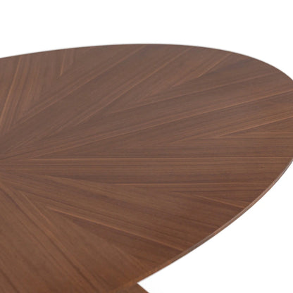Furniture of America Shaw Mid-century Walnut 71-inch Oval Wood Dining Table