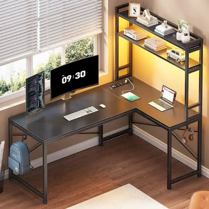 L Shaped Gaming Desk Reversible 45.3 in Small Corner Desk