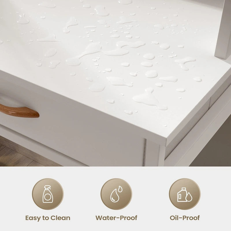 Computer Desk Home Office Desk with Power Outlet Study Writing Table