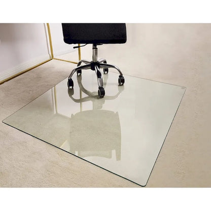 Office Chair Mat 46 x 36 with Tempered Glass for Hard Floor Protection