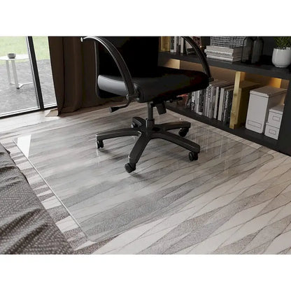 Office Chair Mat 46 x 36 with Tempered Glass for Hard Floor Protection