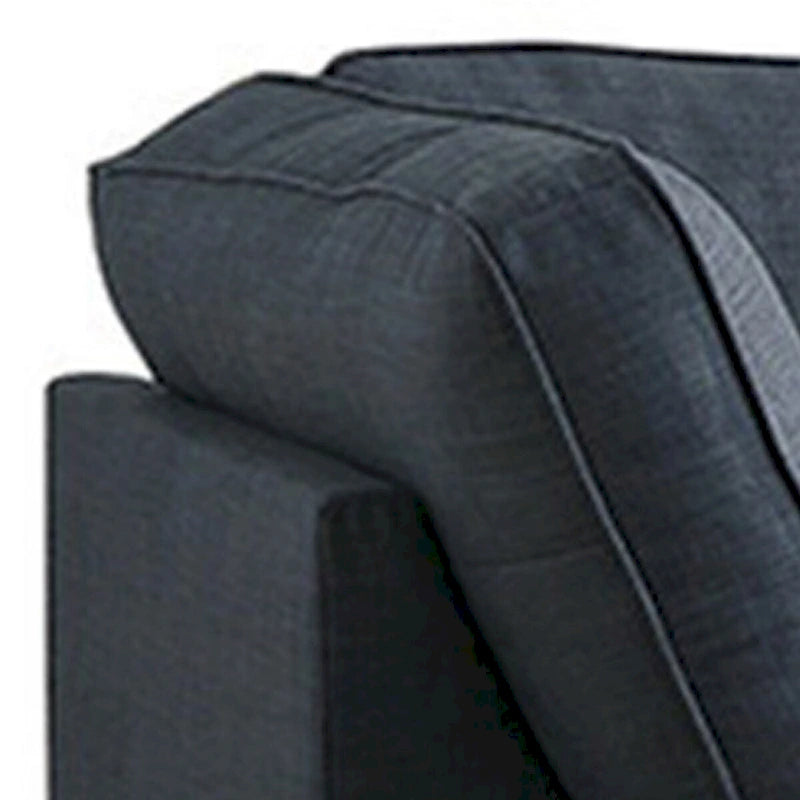 Roda 2 Piece L Shape Sectional Sofa with Reversible Chaise, Blue Fabric