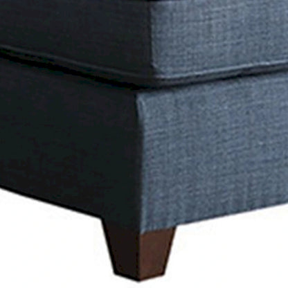 Roda 2 Piece L Shape Sectional Sofa with Reversible Chaise, Blue Fabric