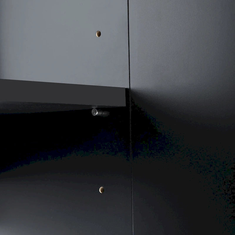 4-door Sideboard Buffet Cabinet with Gold Metal Handle - 60L x 15.2W x 31.5H