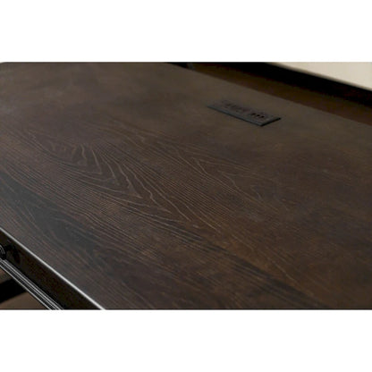 Traditional Wood Writing Desk, Dark Brown