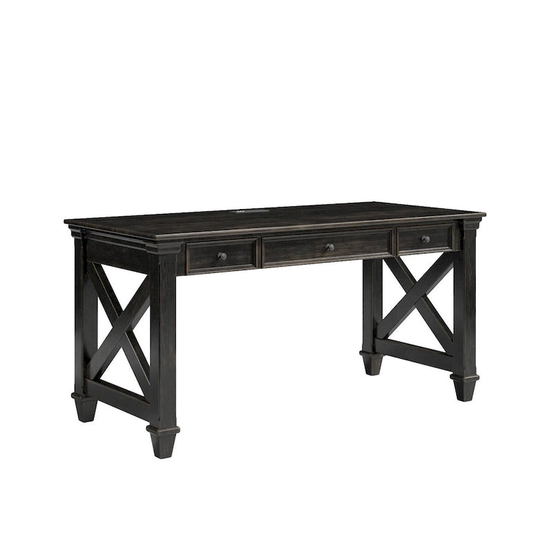 Traditional Wood Writing Desk, Dark Brown