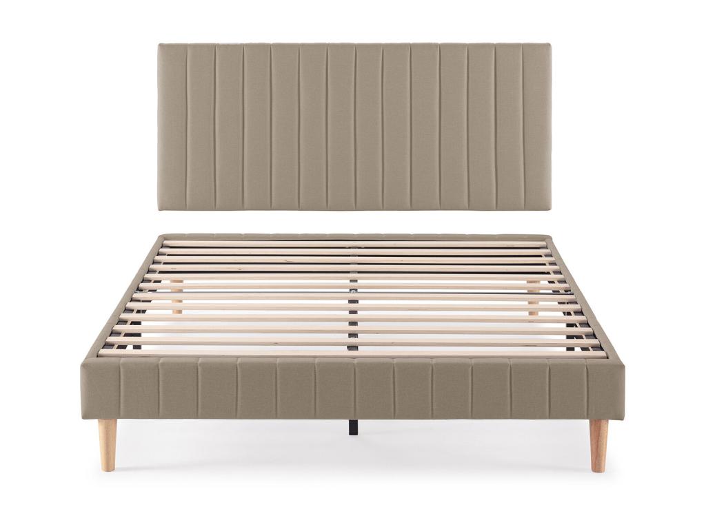 Bed base with headboard 140x200 cm Beige