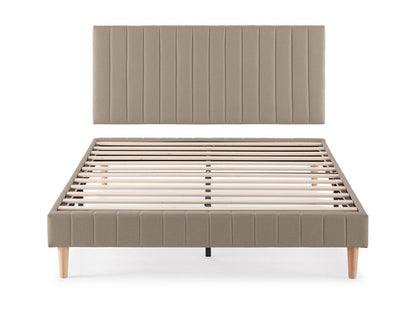 Bed base with headboard 140x200 cm Beige