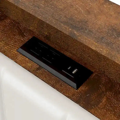 Moasis Queen Storage Upholstered Headboard Bed Frame