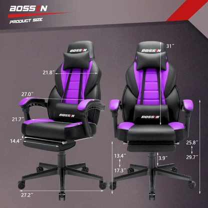 BOSSIN Racing Style Gaming Chair,300 lbs Big and Tall gamer chair High Back Computer Chair