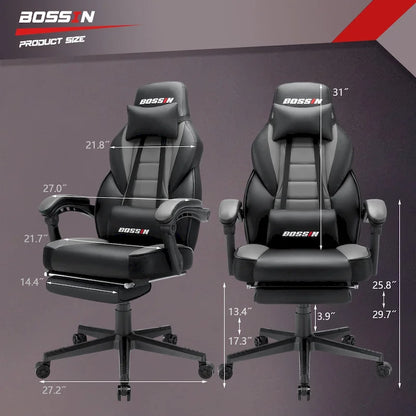 BOSSIN Racing Style Gaming Chair,300 lbs Big and Tall gamer chair High Back Computer Chair