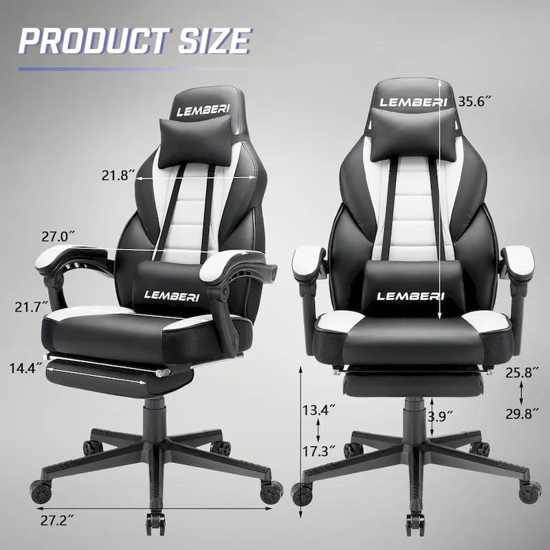 BOSSIN Racing Style Gaming Chair,300 lbs Big and Tall gamer chair High Back Computer Chair