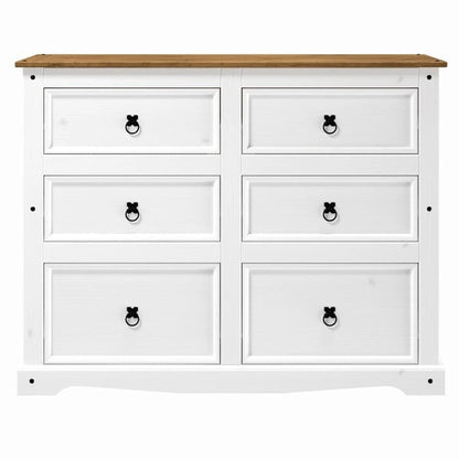 Wood Dresser 3+3 Drawers Chest Corona