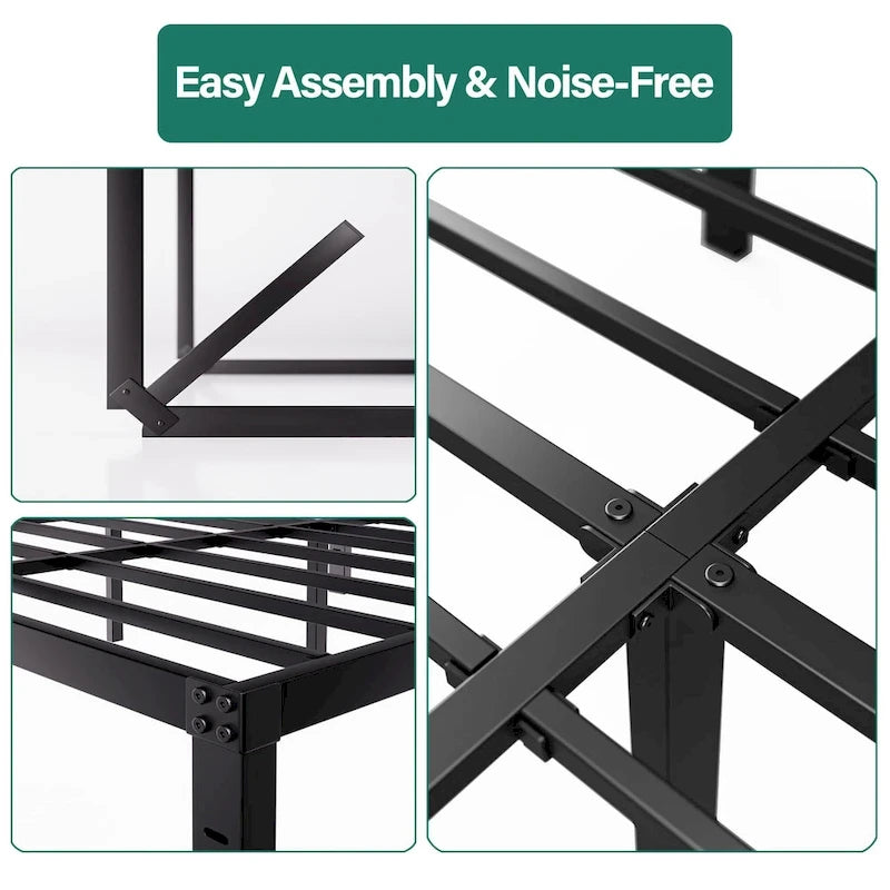 40 Inch Bed Frame With Headboard, Easy to assemble