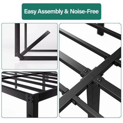 40 Inch Bed Frame With Headboard, Easy to assemble