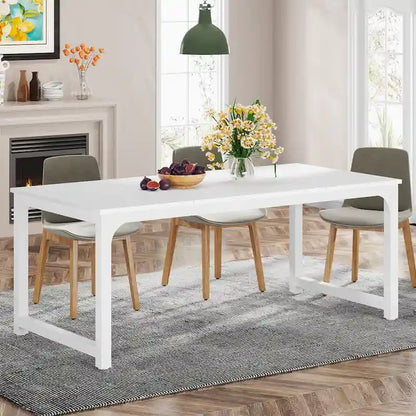 71 Modern Dining Table for 6-8, Kitchen Table for Dining Room - 70.87 L x 31.50 W x 29.53 H