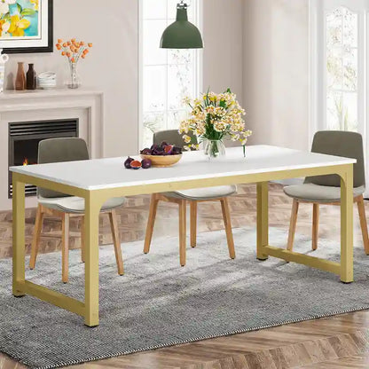 71 Modern Dining Table for 6-8, Kitchen Table for Dining Room - 70.87 L x 31.50 W x 29.53 H