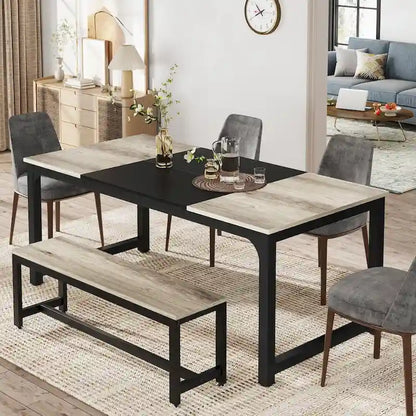 71 Modern Dining Table for 6-8, Kitchen Table for Dining Room - 70.87 L x 31.50 W x 29.53 H
