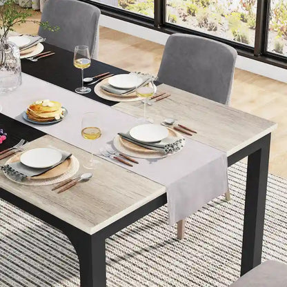 71 Modern Dining Table for 6-8, Kitchen Table for Dining Room - 70.87 L x 31.50 W x 29.53 H