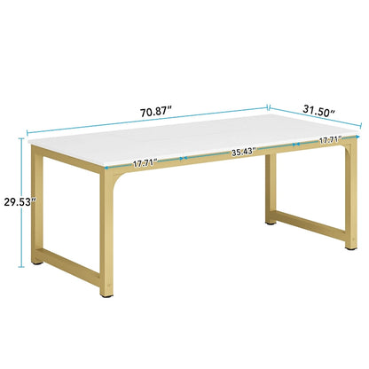 71 Modern Dining Table for 6-8, Kitchen Table for Dining Room - 70.87 L x 31.50 W x 29.53 H