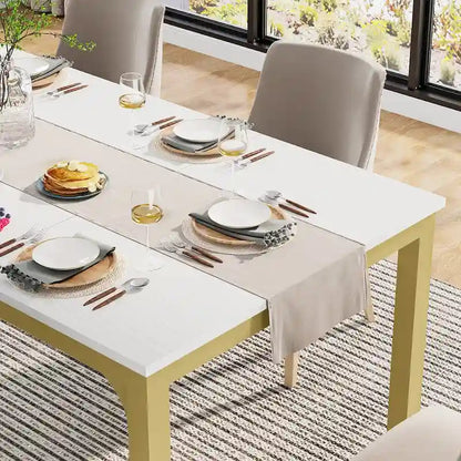 71 Modern Dining Table for 6-8, Kitchen Table for Dining Room - 70.87 L x 31.50 W x 29.53 H