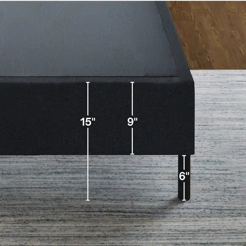 Boyd Sleep Omni 2-in-1 Metal Box Spring Foundation & Bed Frame, Headboard Brackets & Legs Included