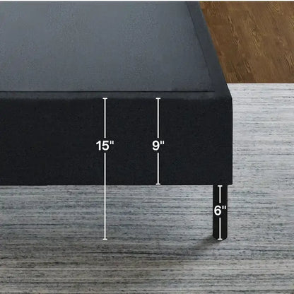 Boyd Sleep Omni 2-in-1 Metal Box Spring Foundation & Bed Frame, Headboard Brackets & Legs Included