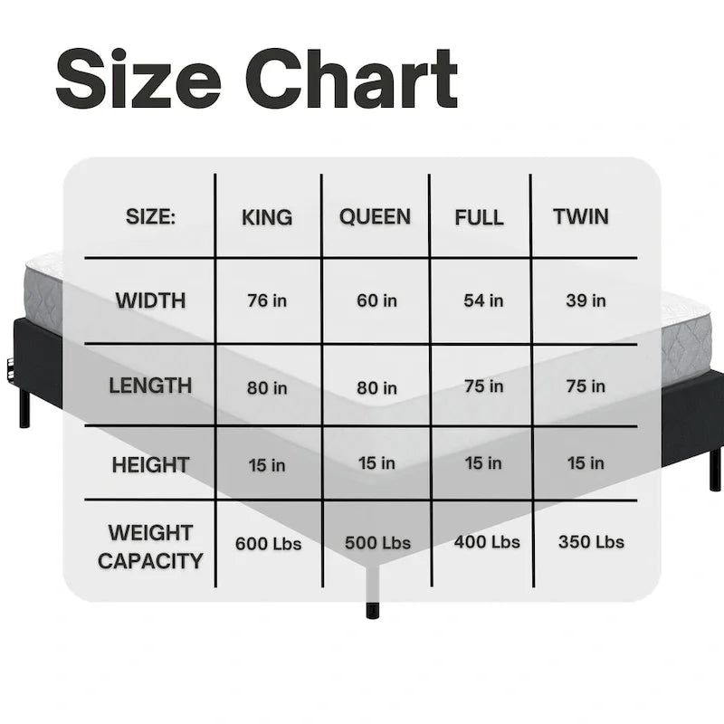 Boyd Sleep Omni 2-in-1 Metal Box Spring Foundation & Bed Frame, Headboard Brackets & Legs Included