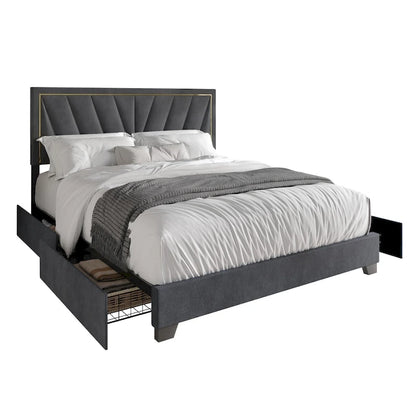 Valdez Full Upholstered Storage Platform Bed