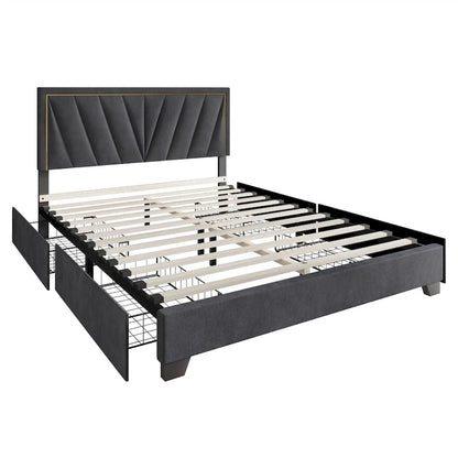 Valdez Full Upholstered Storage Platform Bed