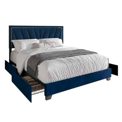 Valdez Full Upholstered Storage Platform Bed