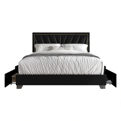 Valdez Full Upholstered Storage Platform Bed