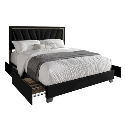 Valdez Full Upholstered Storage Platform Bed