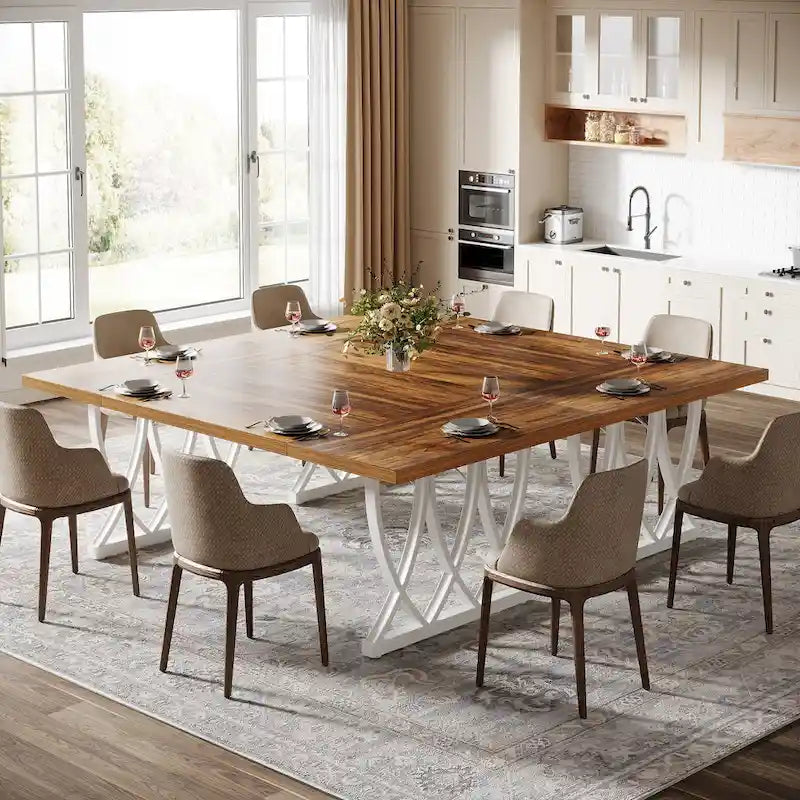 70.87-inch Dining Table with Metal Frame for Home