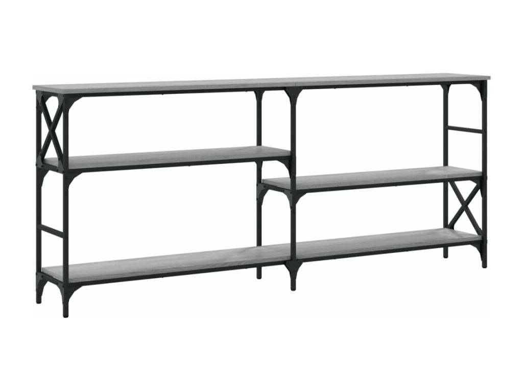 Grey console table 180x29x76.5 engineered wood