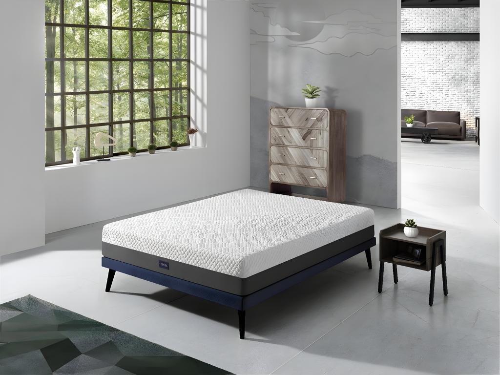 Mattress 105x190 cm, 25 cm thick, removable cover, ergonomic, hybrid and breathable - Firmness 3/5 Medium