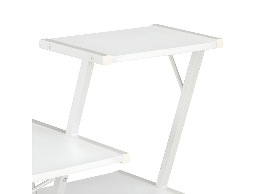 Desk with shelf, white, 116x50x93 cm