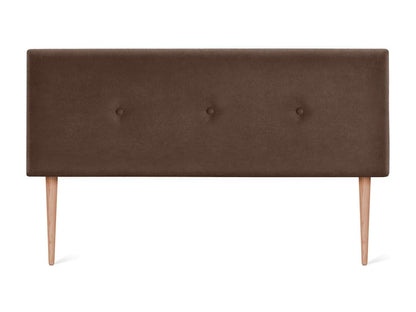 Aqualine smooth fabric headboard with buttons, 150x105cm, with legs, for 150cm beds - Brown