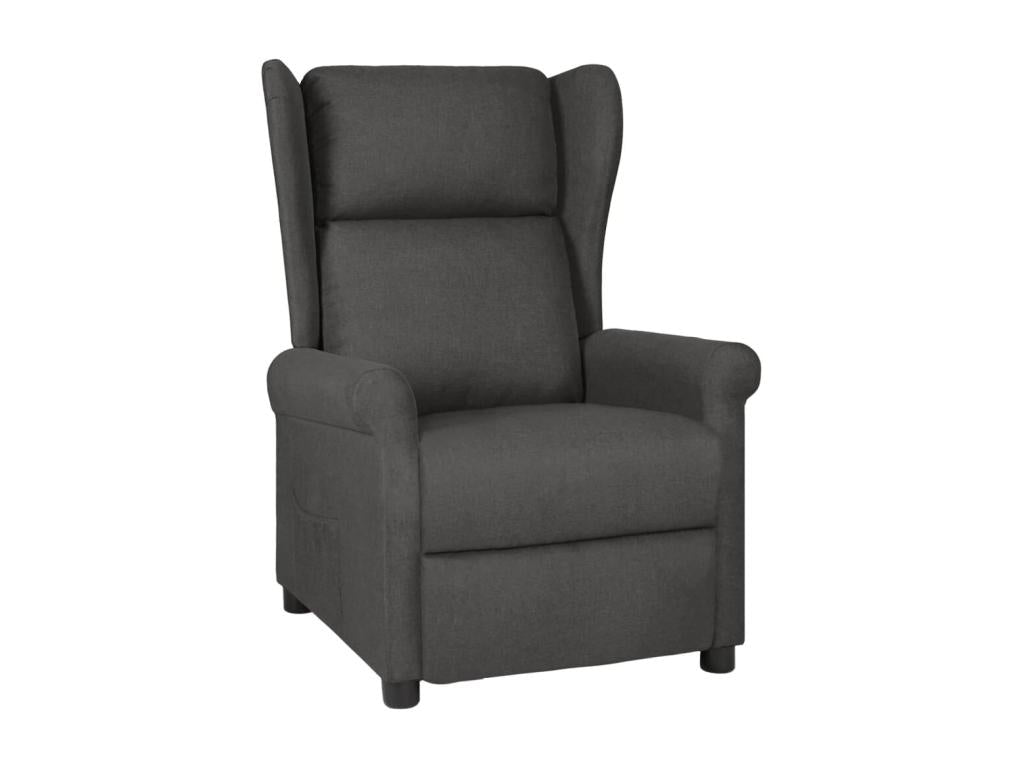 Dark Grey Fabric Reclining Armchair