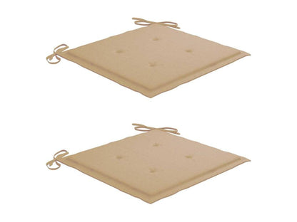 Set of 2 folding garden chairs with cushions