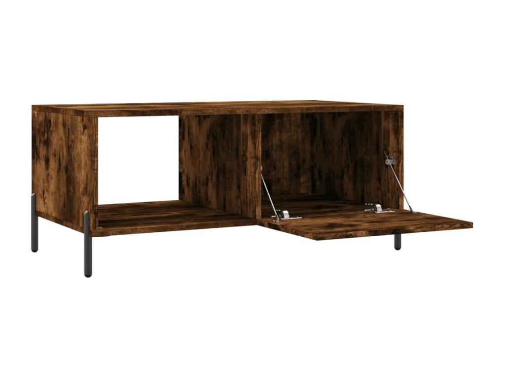 Smoked oak coffee table, 90x50x40 cm, engineered wood