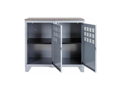 2-Door Aluminum Metal Storage Cabinet