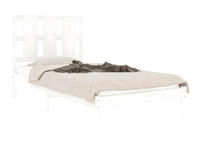 Bed frame without mattress, white, 100x200 cm, solid pine wood