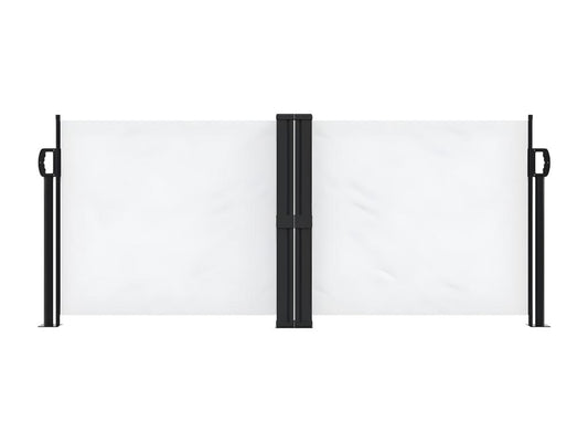 White retractable side awning 100x600 cm