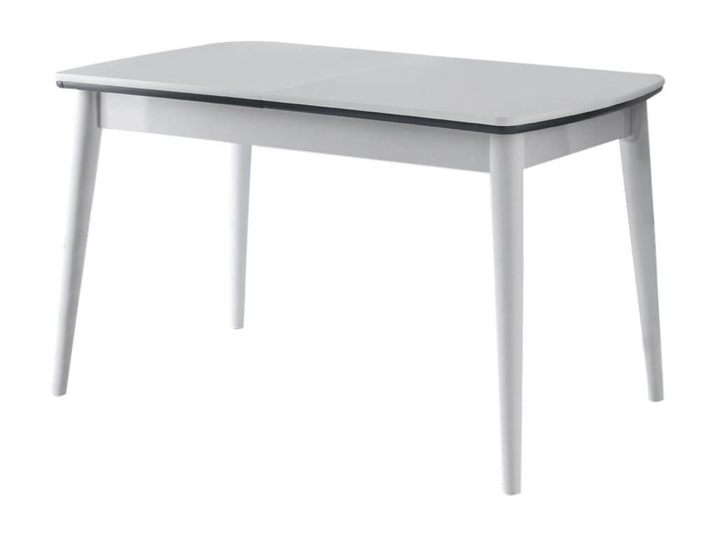 Extendable dining table and white
