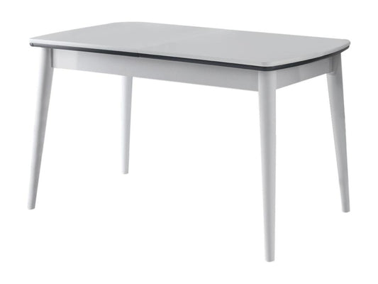 Extendable dining table and white