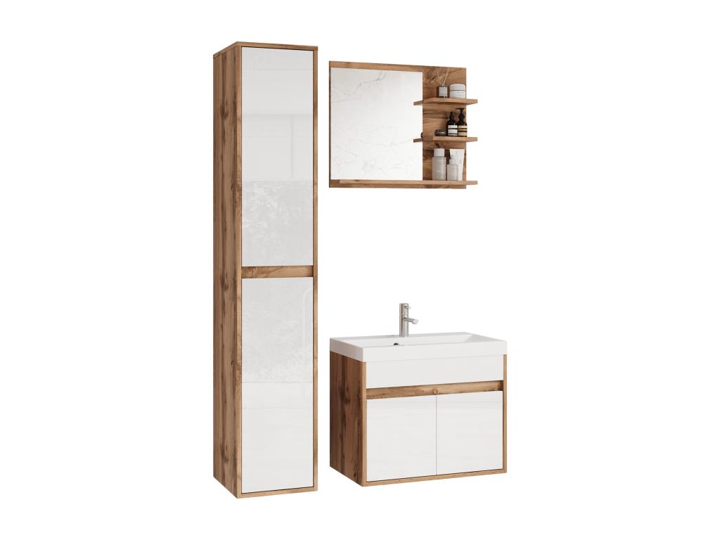 Bathroom set - with vanity unit / Glossy white -
